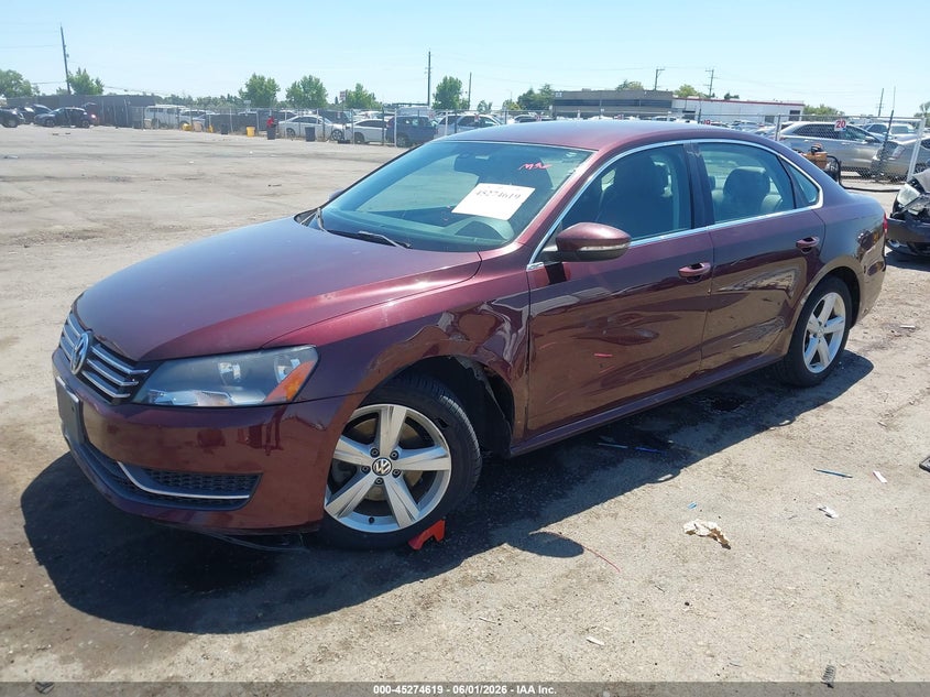 Vin: 1vwbp7a36cc081527, lot: 45772443, volkswagen passat 2.5l se 20122