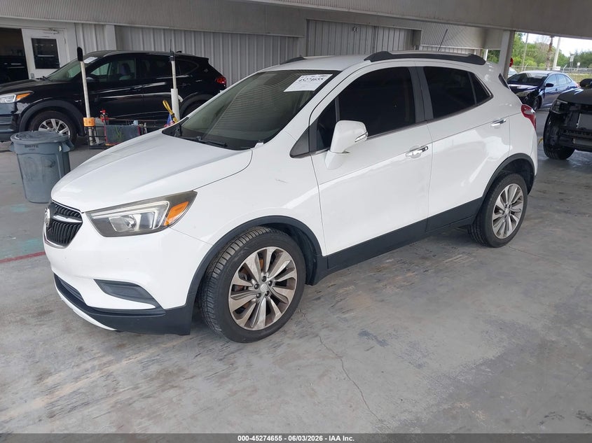 Vin: kl4cjasb4hb110106, lot: 45772479, buick encore preferred 20172
