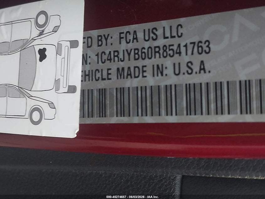 2024 Jeep Grand Cherokee 4Xe VIN: 1C4RJYB60R8541763 Lot: 45274657