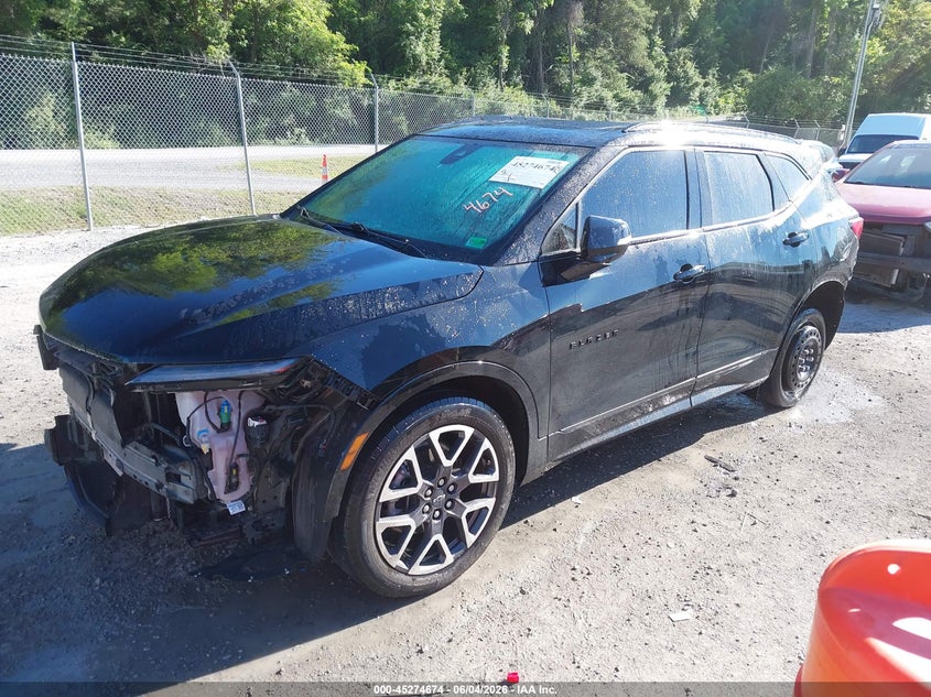 Vin: 3gnkbers8rs228510, lot: 45772498, chevrolet blazer fwd rs 20242