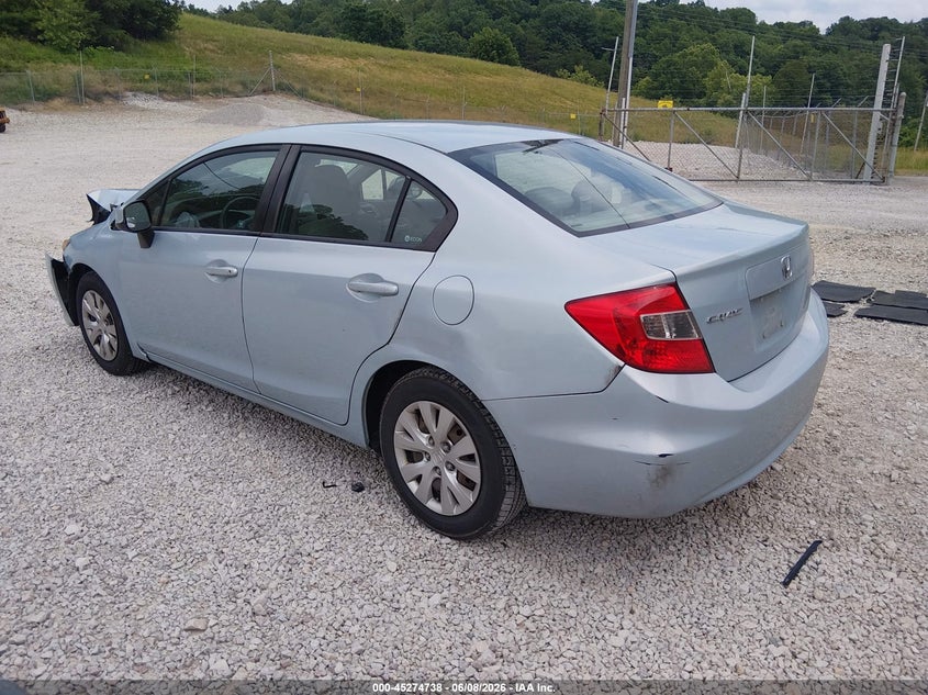 Vin: 19xfb2f53ce058408, lot: 45772562, honda civic lx 20123