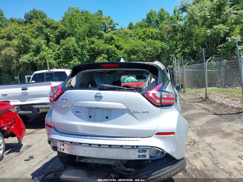 2018 Nissan Murano Sl VIN: 5N1AZ2MH3JN118842 Lot: 45274784