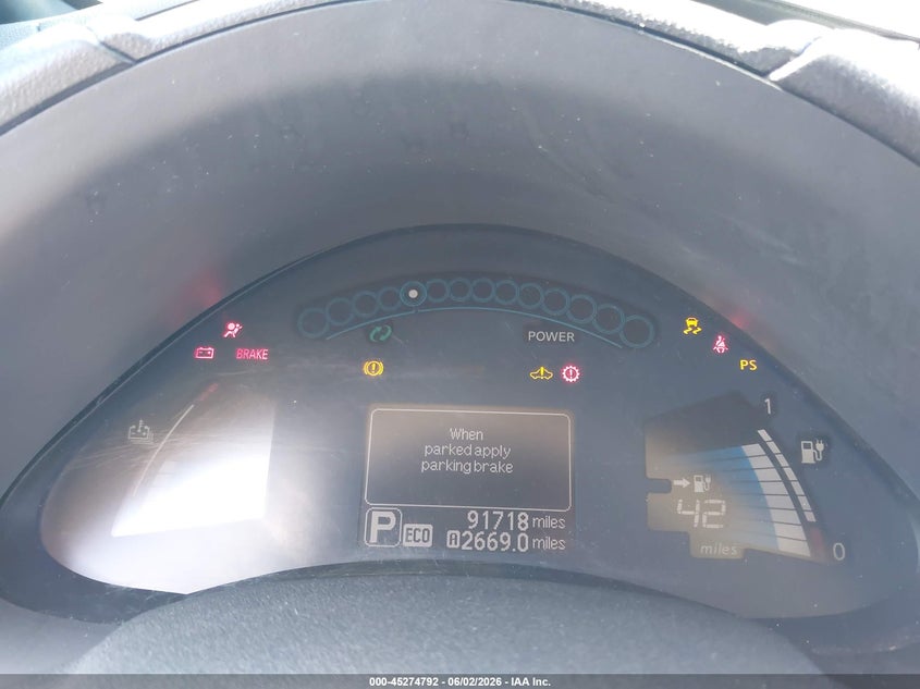 2013 Nissan Leaf Sv VIN: 1N4AZ0CPXDC402895 Lot: 45274792