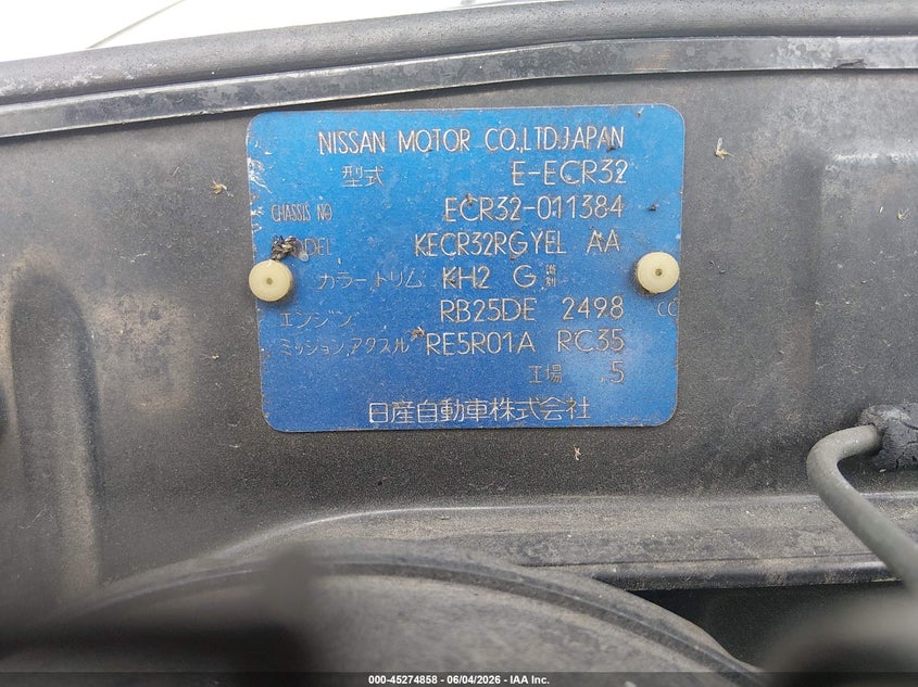 1992 Nissan Skyline VIN: 000000ECR32011384 Lot: 45274858