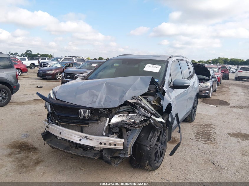 Vin: 5fnyf6h79nb086844, lot: 45772709, honda pilot awd black edition 20222