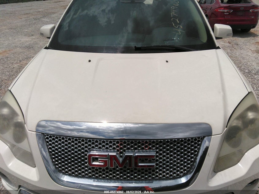 2012 Gmc Acadia 3.6 Denali white Lot 111045274960 Vin 1GKKVTED2CJ159645