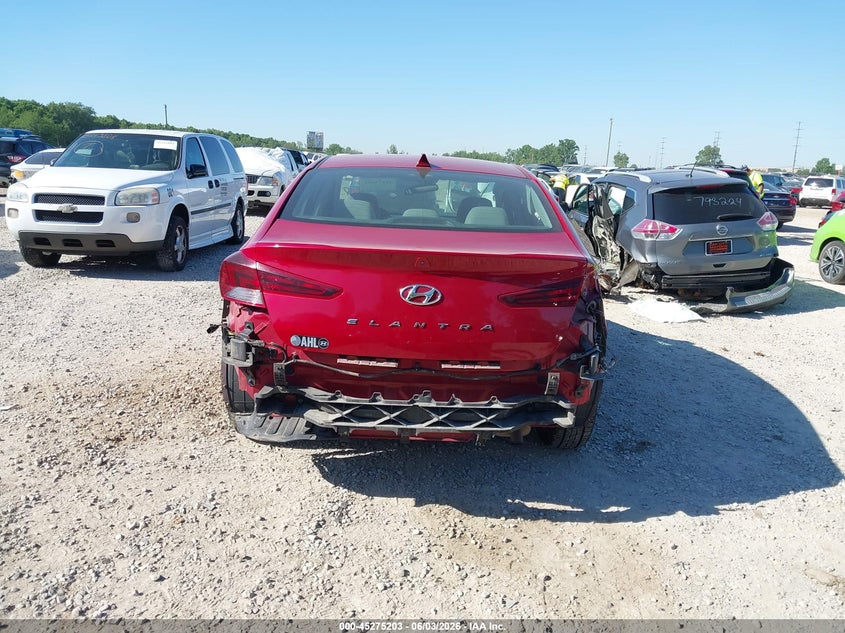 2019 Hyundai Elantra Sel VIN: KMHD84LF1KU772595 Lot: 45275203