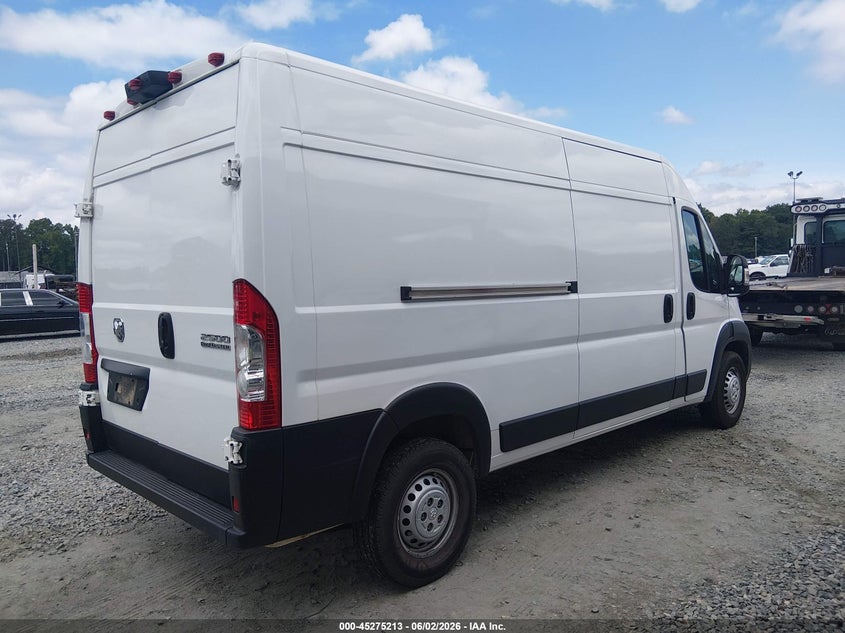 Vin: 3c6lrvdg9se506595, lot: 45773037, ram promaster 2500 tradesman high roof 159 wb w/pass seat 20254