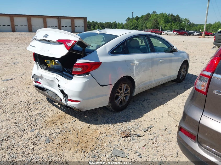 Vin: 5npe24afxfh011576, lot: 45773084, hyundai sonata se 20154