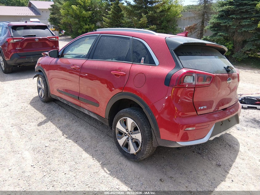 Vin: kndcc3lc7k5281649, lot: 45773382, kia niro ex 20193