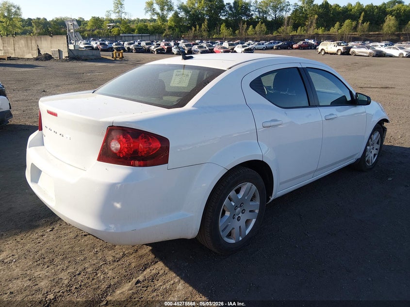 Vin: 1c3cdzag9dn748664, lot: 45773392, dodge avenger se v6 20134