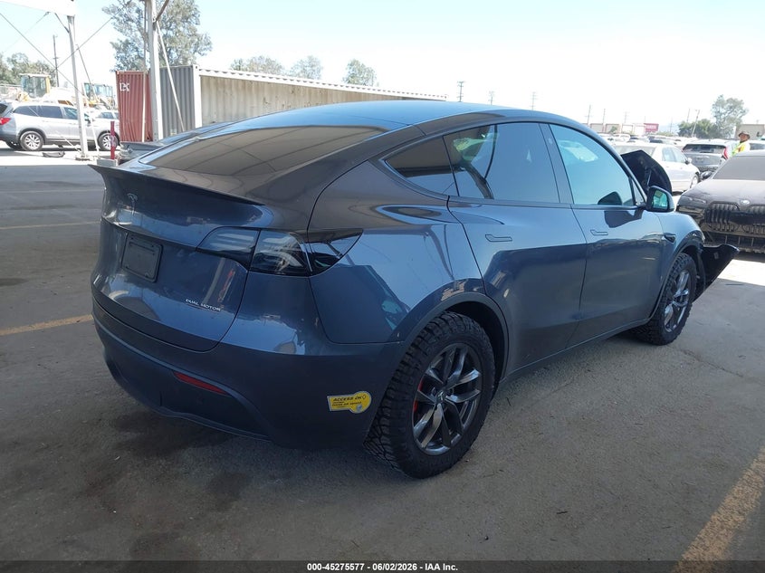 Vin: 7saygdefxnf468378, lot: 45773401, tesla model y performance dual motor all-wheel drive 20224