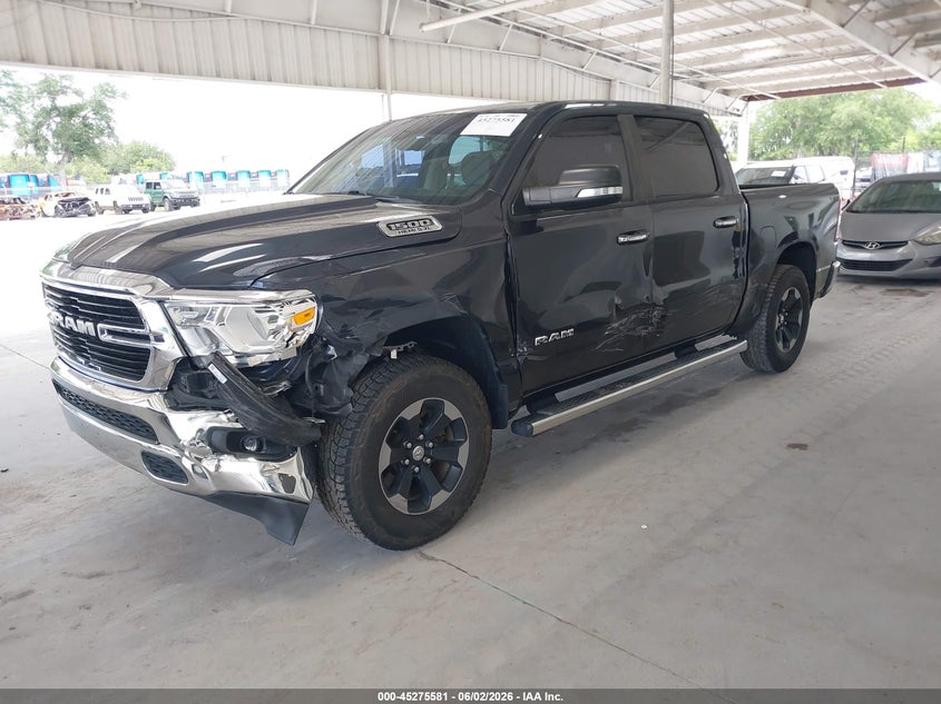 Vin: 1c6srfft2ln212979, lot: 45773405, ram 1500 big horn  4x4 5'7 box 20202