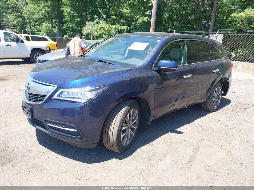 Vin: 5fryd4h46fb026018, lot: 45773549, acura mdx technology package 20152