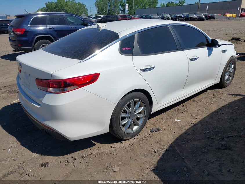 Vin: knagt4l39g5086325, lot: 45773667, kia optima lx 20164
