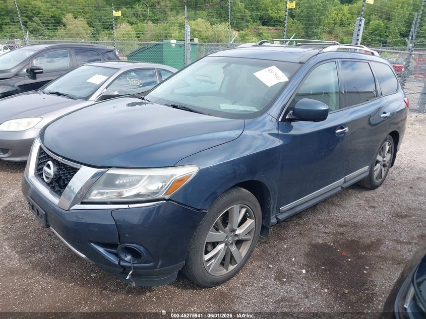 Vin: 5n1ar2mm7fc605221, lot: 45773765, nissan pathfinder platinum 20152