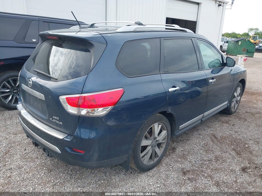 Vin: 5n1ar2mm7fc605221, lot: 45773765, nissan pathfinder platinum 20154