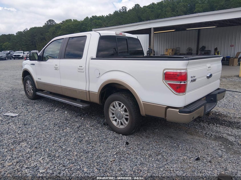 Vin: 1ftfw1ct9cfb61453, lot: 45773775, ford f-150 lariat 20123