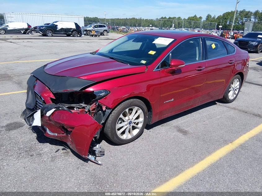 2019 Ford Fusion Hybrid Sel 3FA6P0MU4KR157980 photo 1