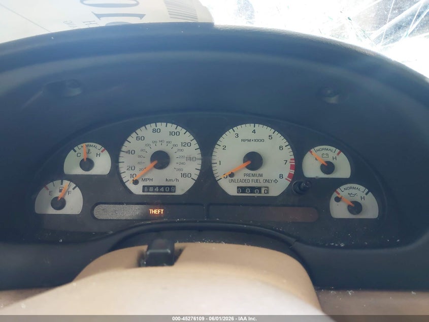 1998 Ford Mustang Svt Cobra VIN: 1FAFP47V7WF162332 Lot: 45276109