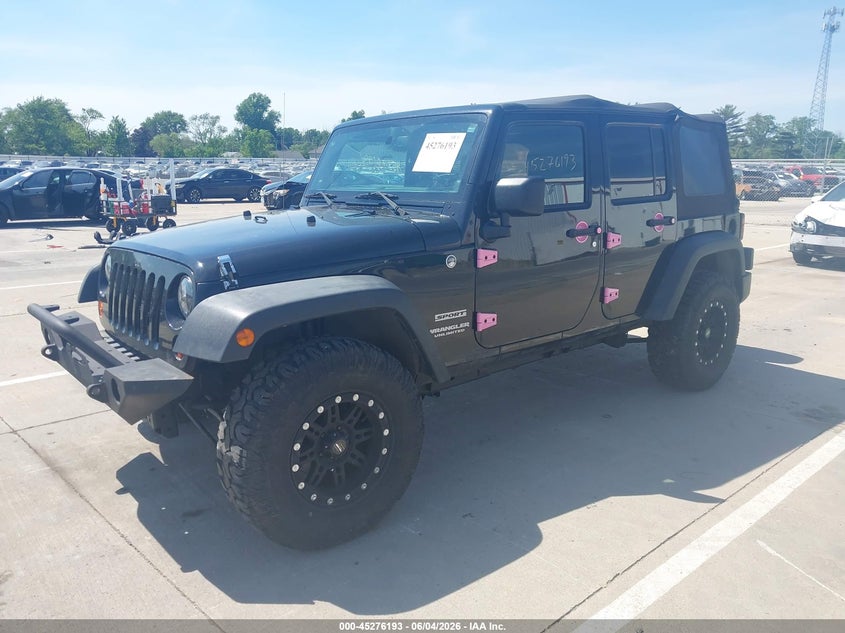 Vin: 1c4hjwdg6dl509301, lot: 45774018, jeep wrangler unlimited sport 20132