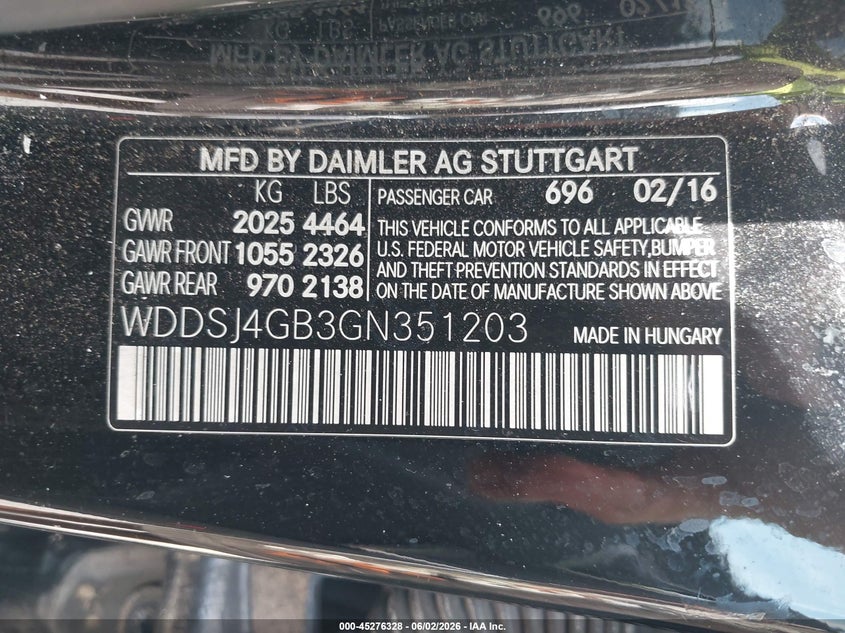 2016 Mercedes-Benz Cla 250 4Matic VIN: WDDSJ4GB3GN351203 Lot: 45276328