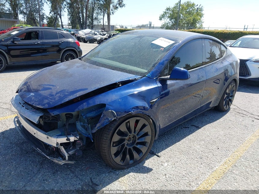 Vin: 7saygdefxnf390202, lot: 45774762, tesla model y performance dual motor all-wheel drive 20222