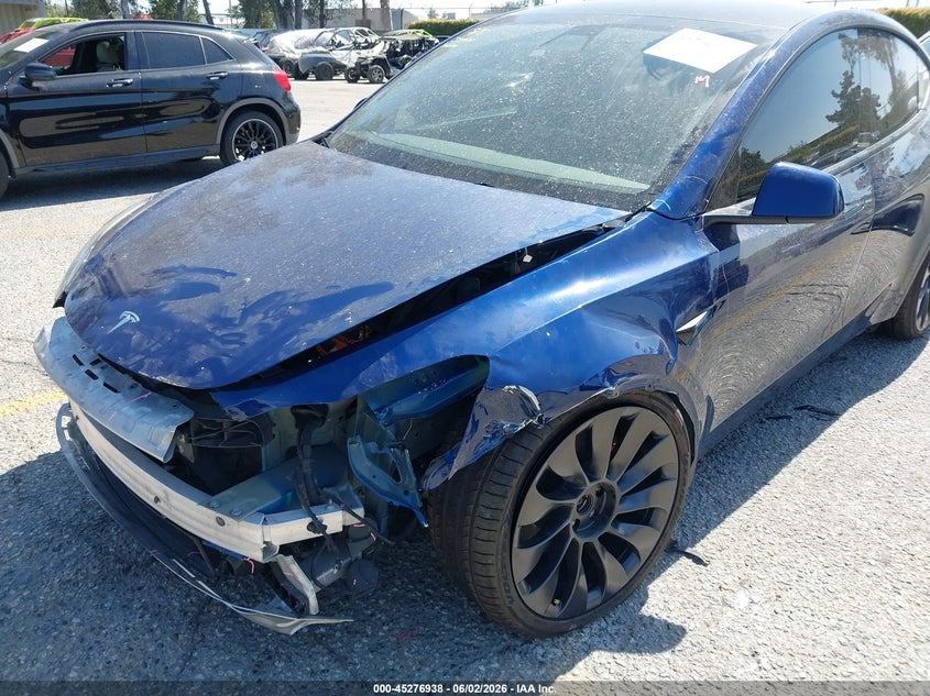 2022 Tesla Model Y Performance Dual Motor All-Wheel Drive VIN: 7SAYGDEFXNF390202 Lot: 45276938
