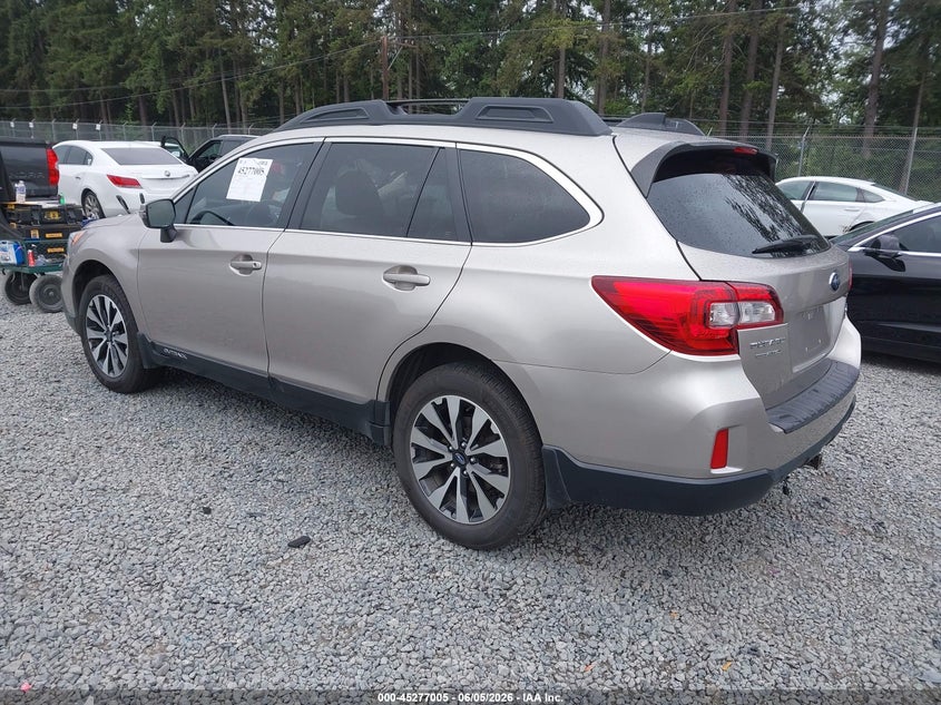 Vin: 4s4bsencxg3345351, lot: 45774829, subaru outback 3.6r limited 20163