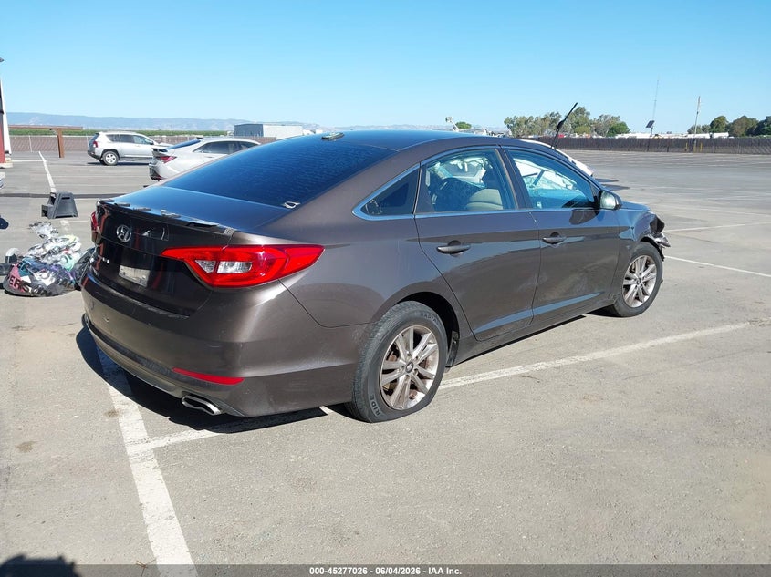 Vin: 5npe24af9gh396646, lot: 45774850, hyundai sonata 20164