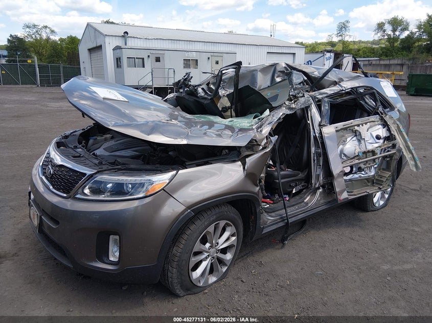 Vin: 5xykuda73fg550960, lot: 45774955, kia sorento ex v6 20152