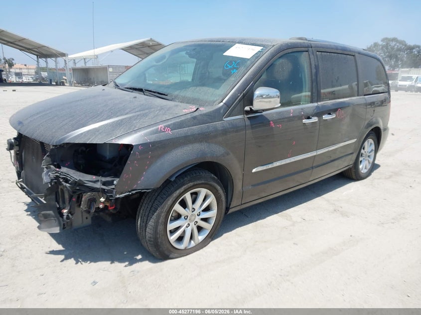 Vin: 2c4rc1gg2gr233093, lot: 45775020, chrysler town & country limited platinum 20162
