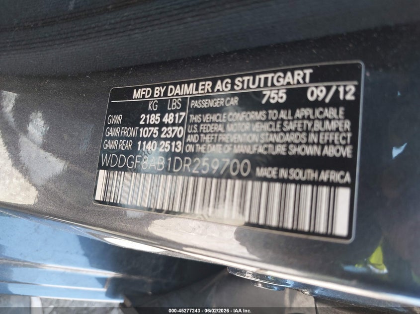2013 Mercedes-Benz C 300 Sport 4Matic VIN: WDDGF8AB1DR259700 Lot: 45277243