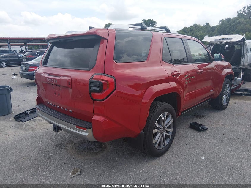 Vin: jteva5br3s5019171, lot: 45775247, toyota 4runner limited 20254