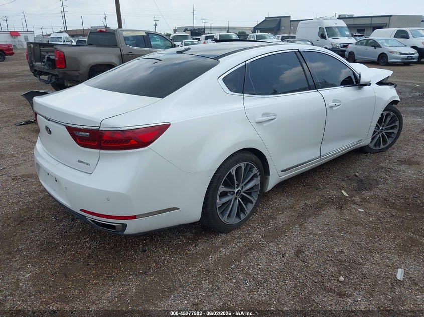 Vin: knalc4j14h5060622, lot: 45775326, kia cadenza technology 20174