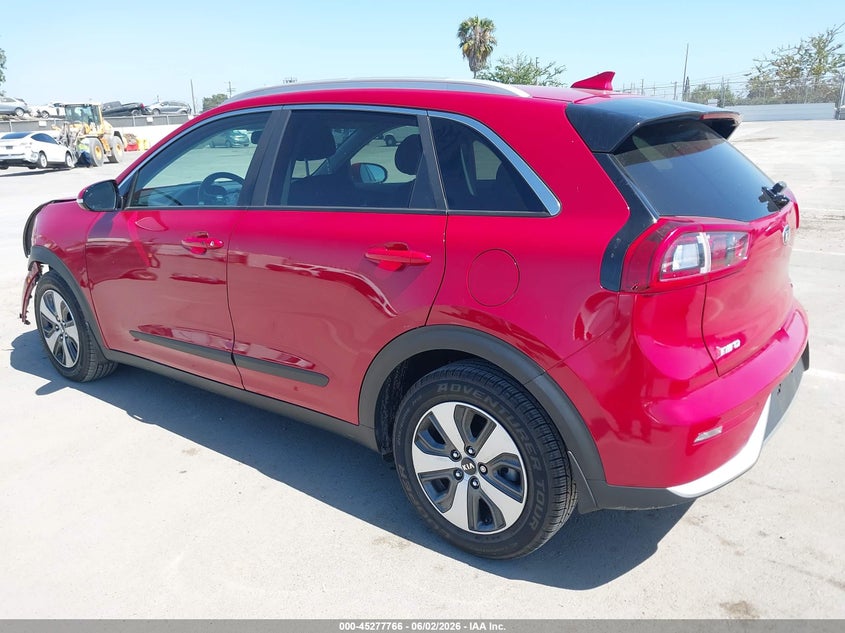 Vin: kndcc3lc5j5143378, lot: 45775590, kia niro ex 20183