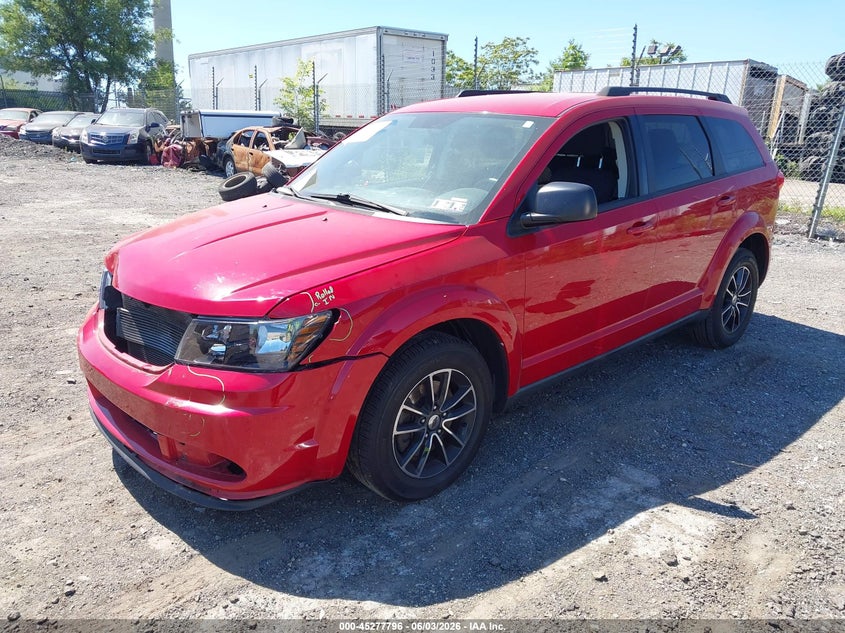 Vin: 3c4pddag5jt249744, lot: 45775620, dodge journey se awd 20182