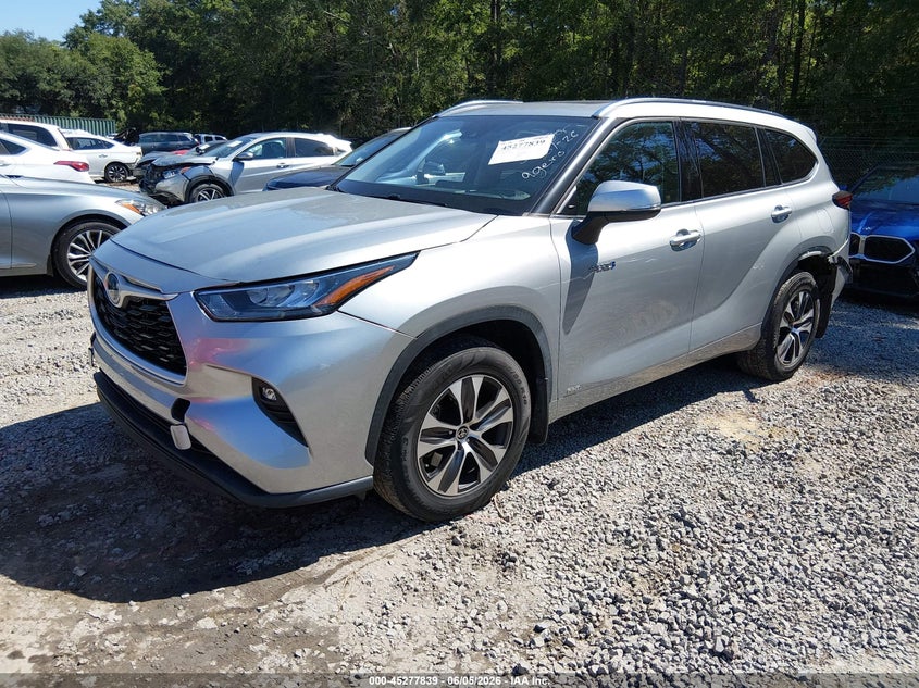 Vin: 5tdgbrch8ls507499, lot: 45775663, toyota highlander hybrid xle 20202