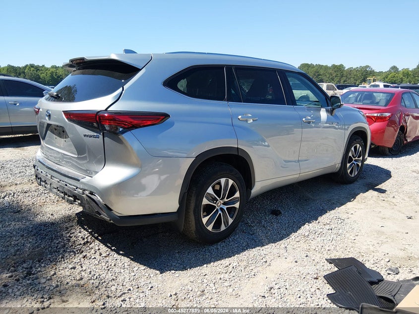 Vin: 5tdgbrch8ls507499, lot: 45775663, toyota highlander hybrid xle 20204