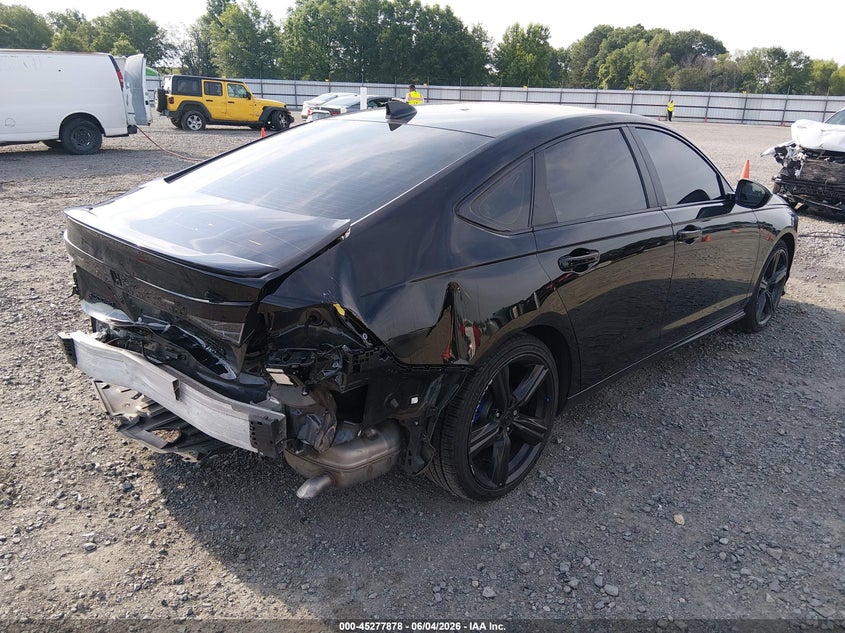 Vin: 1hgcy2f51sa010457, lot: 45775702, honda accord hybrid sport 20254