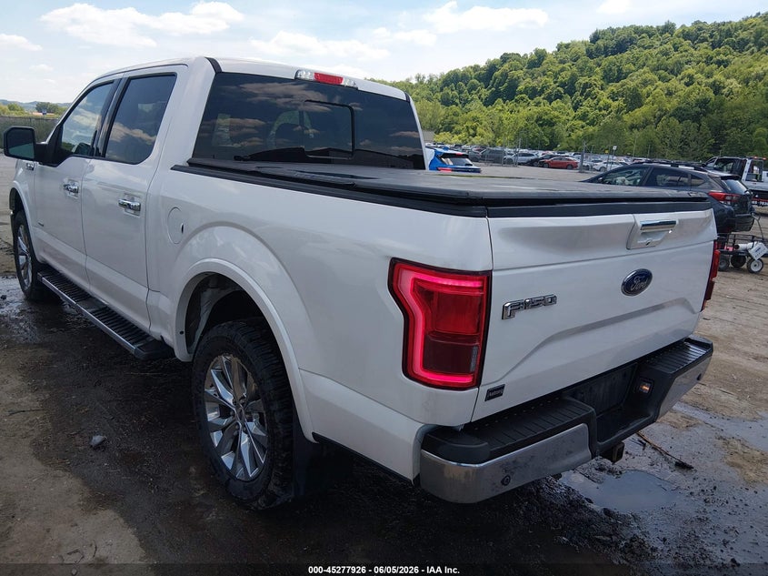 Vin: 1ftew1eg0hfa52561, lot: 45775750, ford f-150 lariat 20173
