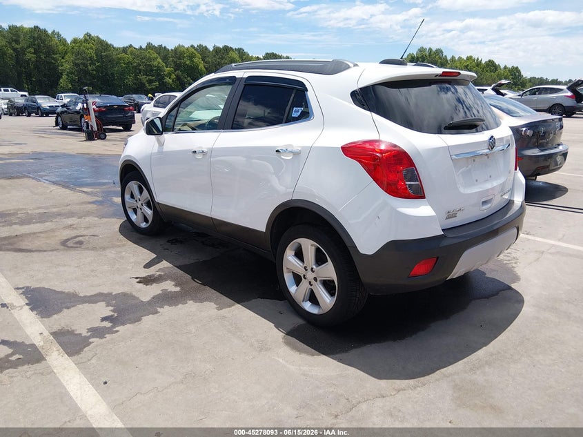 Vin: kl4cjcsb0gb531671, lot: 45775916, buick encore leather 20163