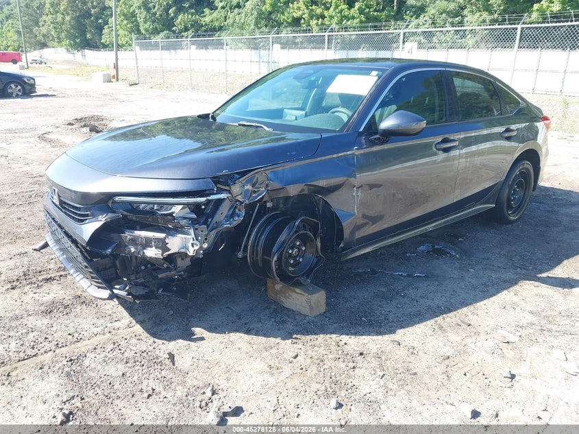 Vin: 2hgfe2f27rh595150, lot: 45775952, honda civic lx 20242