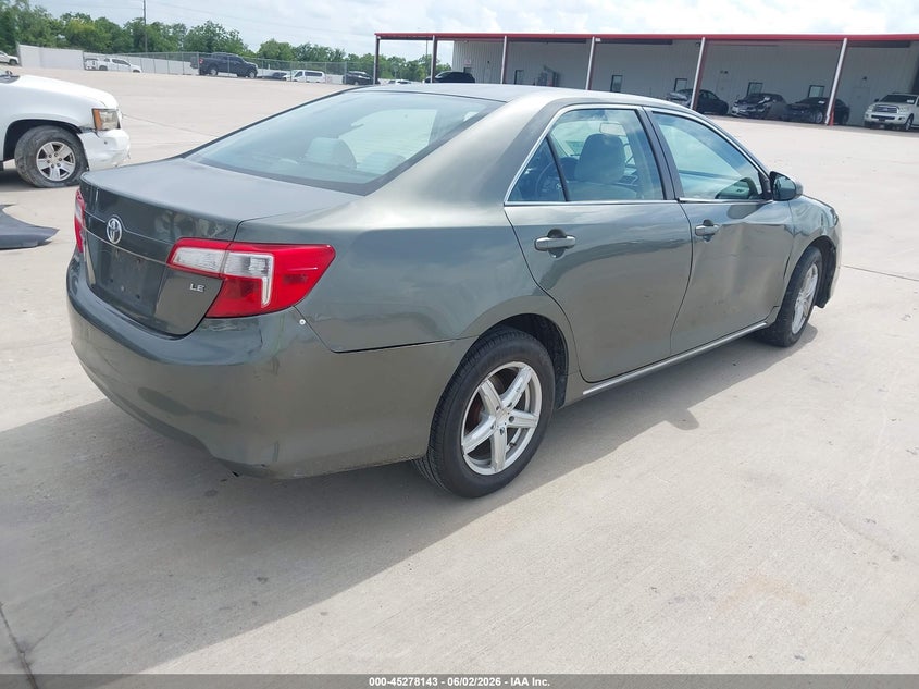 2012 TOYOTA CAMRY SEDAN 2.5L I-4 DOHC, VVT, 173HP