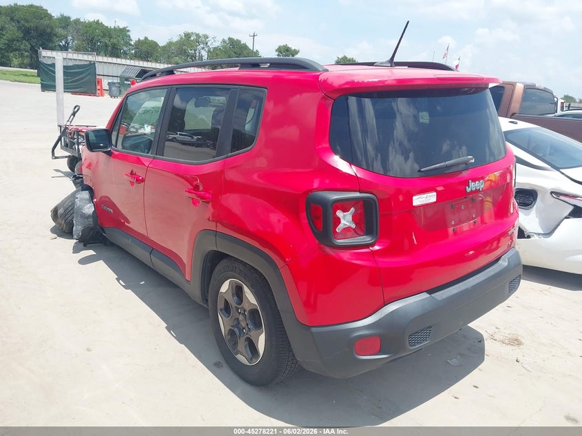 Vin: zaccjaab9hpf83240, lot: 45776044, jeep renegade sport fwd 20173
