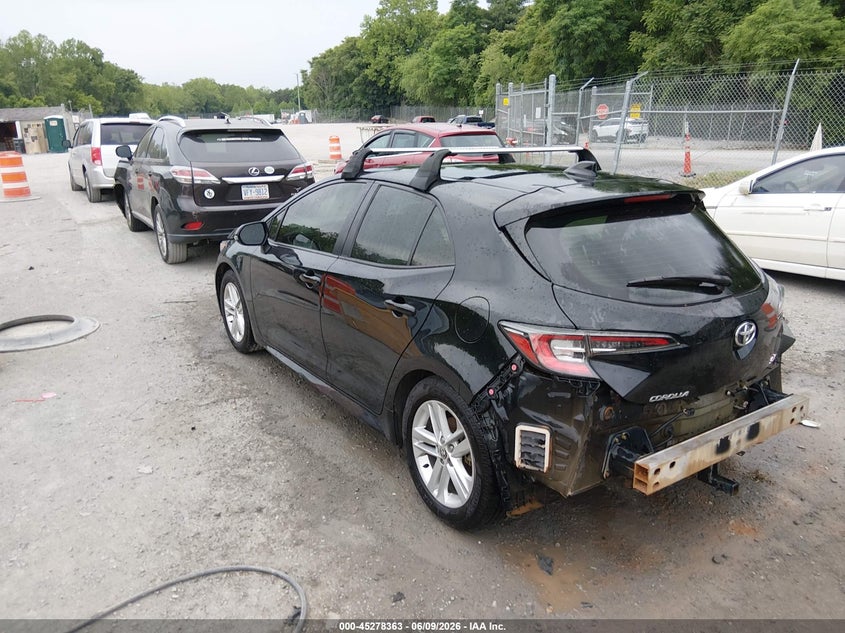 Vin: jtnd4mbe9m3112169, lot: 45776187, toyota corolla se 20213