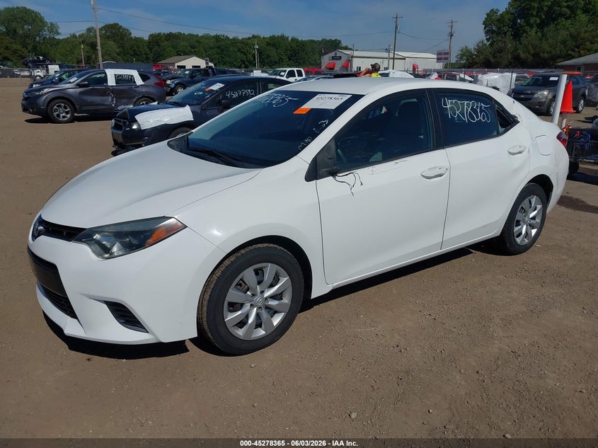 Vin: 5yfburhe8fp239084, lot: 45776189, toyota corolla le 20152