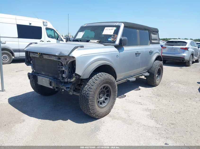 Vin: 1fmde5bh6plb10378, lot: 45776209, ford bronco black diamond 20232