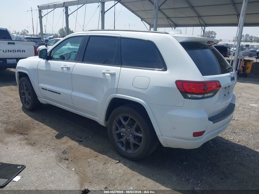 Vin: 1c4rjebg8mc760306, lot: 45776329, jeep grand cherokee 80th anniversary 4x2 20213
