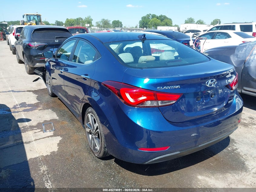 Vin: 5npdh4ae3fh574065, lot: 45776415, hyundai elantra limited 20153